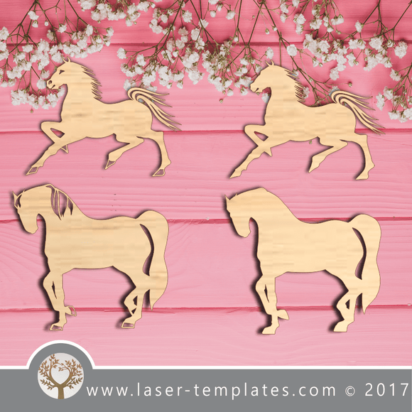 Laser Cut 4 Horse Template Design, Search 1000's Of Laser Templates.