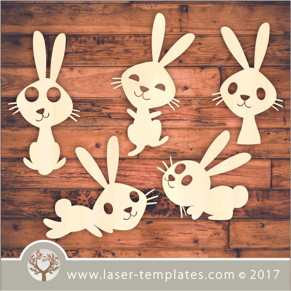 Cute Bunnies Laser Cut Templates. Search 1000's of Laser Patterns.