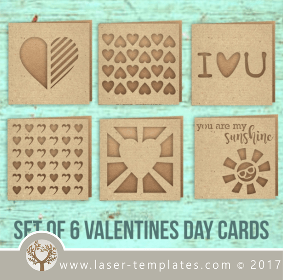 Laser cut card template free vector designs every day. 6 Valentines cards