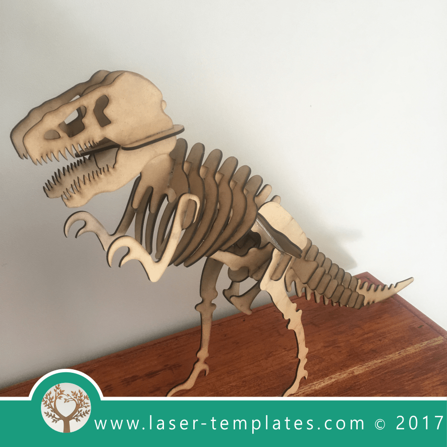 Laser Cut Dinosaur 3D Model. Download Vector Designs. – Laser Ready ...
