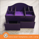 Laser cut template for 6mm Dresser Organizer