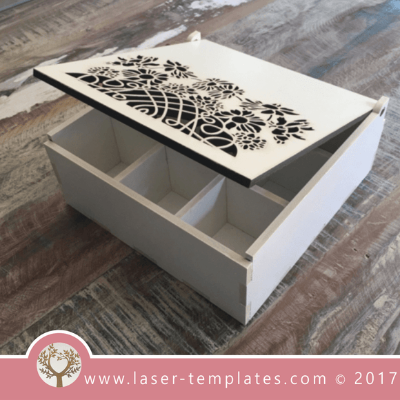 Template Laser cut sorting wooden box. Online store, free designs every day. Sorting box 4.