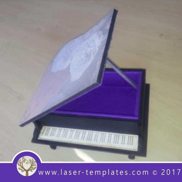 Laser cut template piano Jewel box. Online store. Piano Jewel box.