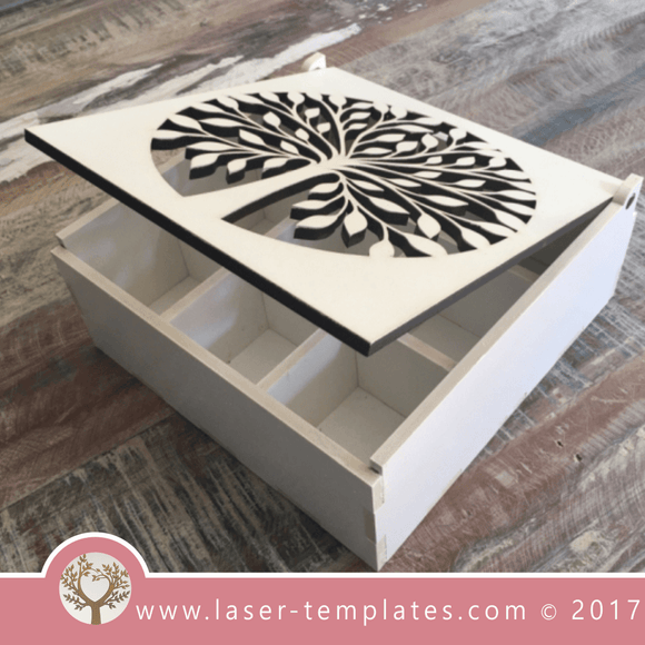Template Laser cut sorting wooden box. Online store, free designs every day. Sorting box 4.