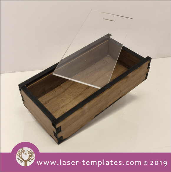 Laser cut template for 6mm Wooden Box with 3mm Sliding lid