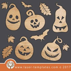 fun halloween template set, online laser cut designs download.