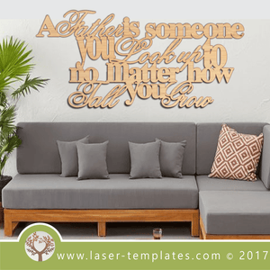 Laser Cut Father Template Wall Quote, Download Vector Designs.