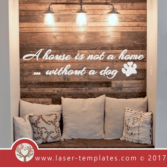 Laser Cut Dog Template Wall Quote, Download Vector Designs.