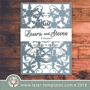 Laser Cut Snowflake Wedding Invite Template, search thousands of designs online