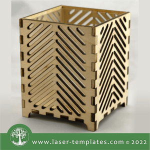 Abstract Pattern Herringbone Tealight Candle Holder