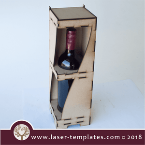 Abstract Wine gift box with flip lid 3mm