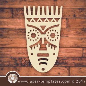 African masks design, download Template for laser cutting.