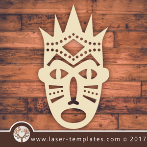 African masks design, download Template for laser cutting.