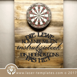 Laser Cut Afrikaans Dad Wall Quote Template, Download Vector Designs.