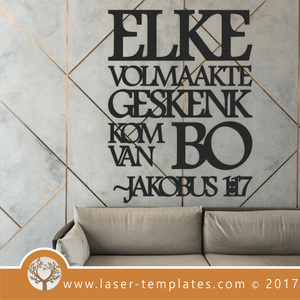 Laser Cut Afrikaans "Elke" Wall Art Template, Download Vector Designs.