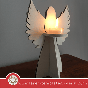 Laser Cut Angel Candle Holder Template, Download Vector Designs.