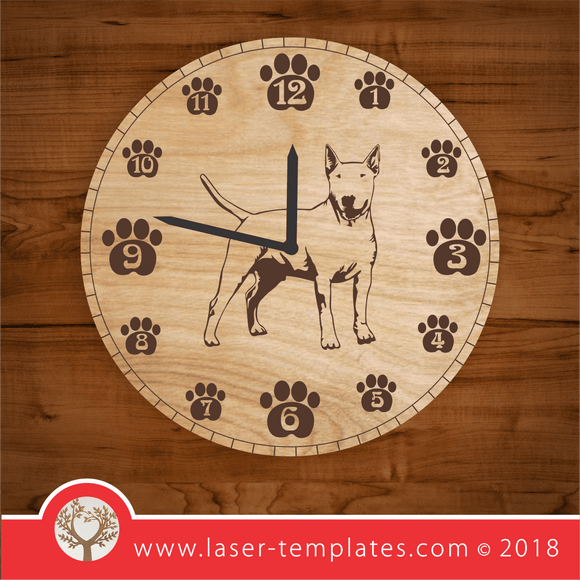 Animal Clock 9 - Bull Terrier