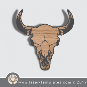 Animal skull template, online design store for laser cut patterns.