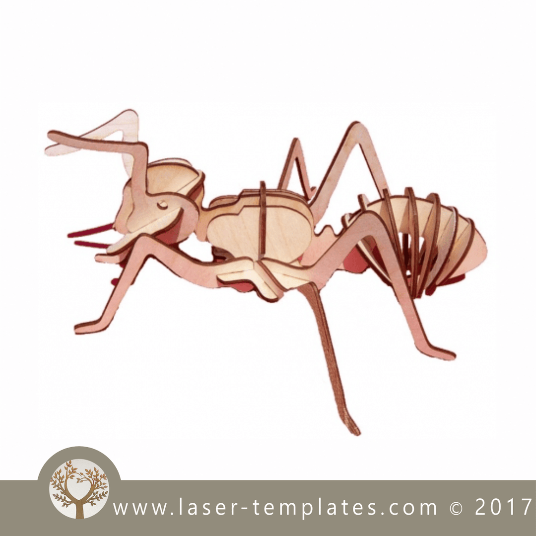 Ant 3d model laser cut template. Online patterns, download Vector ...