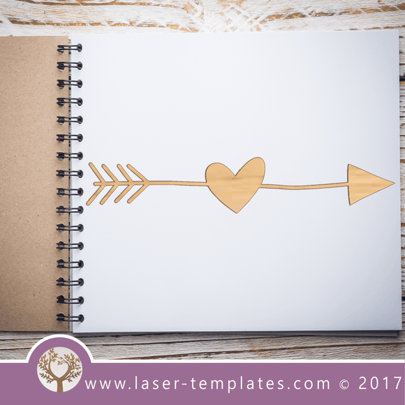 Laser templates, arrow with heart. Search 1000's of designs.