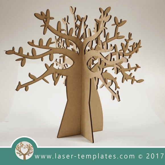 Baobab Laser cut tree template. Online 3d vector design download free patterns every day. Baobab Tree