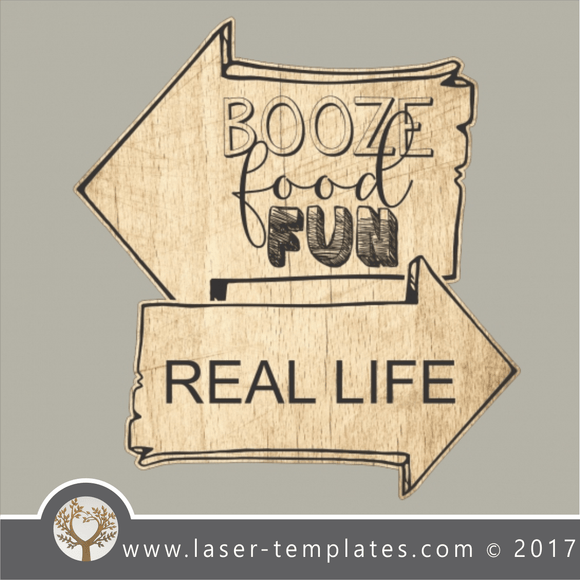 Funny bar sign template, online vector design store for laser cut and engraving