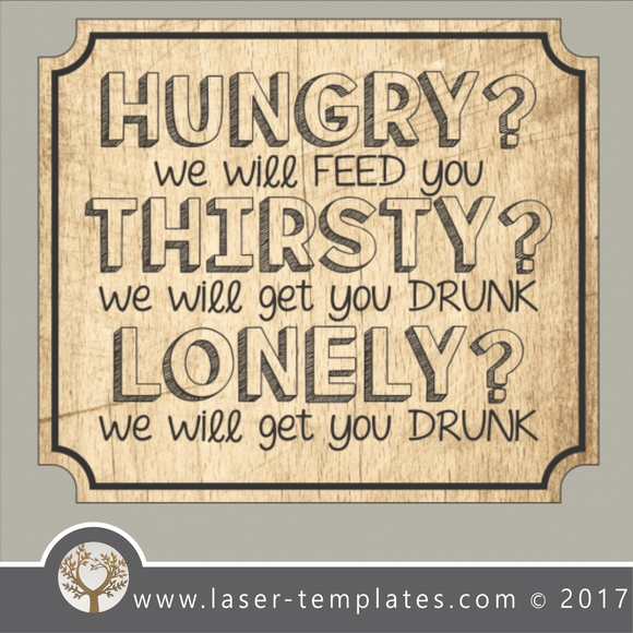 bar funny sign template, online vector design store for laser cut and engraving