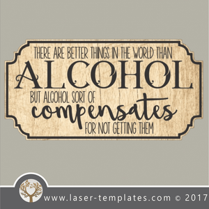 Funny Bar sign template, online vector design store for laser cut and engraving templates.