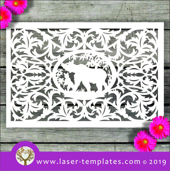 Laser cut template for Bear Pattern