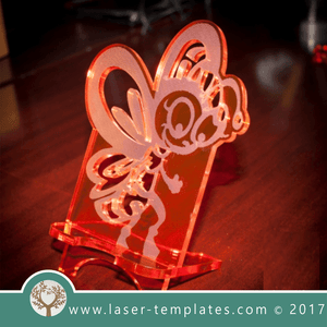 Cell phone stand laser cut butterfly / bee template, pattern, design, Mothers day gift. Free Vector designs every day. New Design2116.