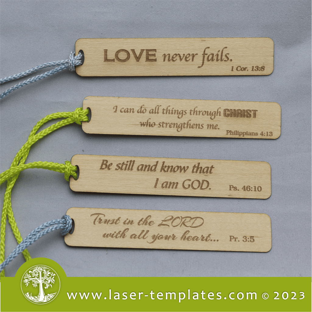 Bible Verse Bookmarks – Laser Ready Templates