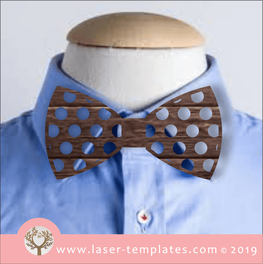 Laser cut template for Big Polka Dot Bow Tie – Laser Ready Templates