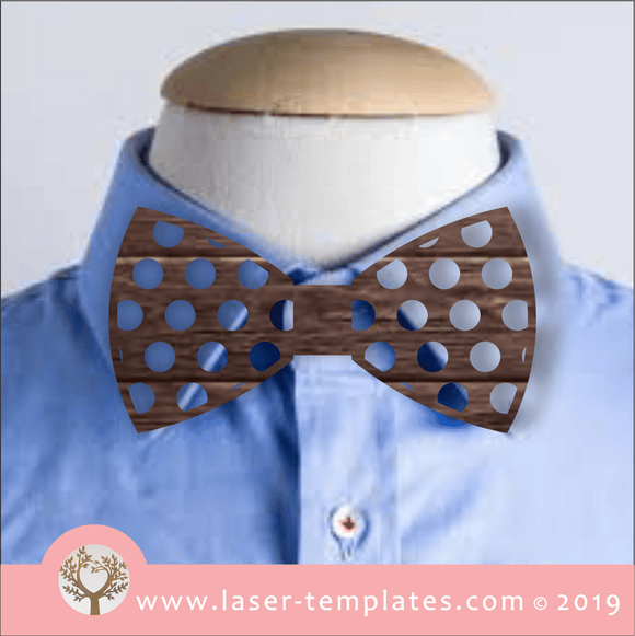Laser cut template for Big Polka Dot Bow Tie