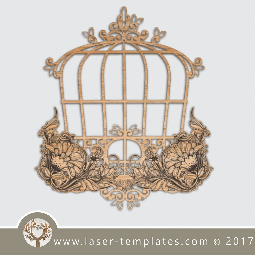 Bird cage template, online laser cut design store, download vector ...