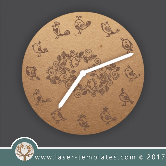 Laser cut wall clock / coaster templates, buy online now, free vector designs every day. Bird clock