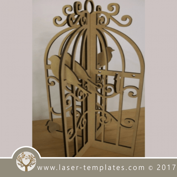 Birdcage cut template, perfect for Laser cut. Free designs every day. Birdcage.