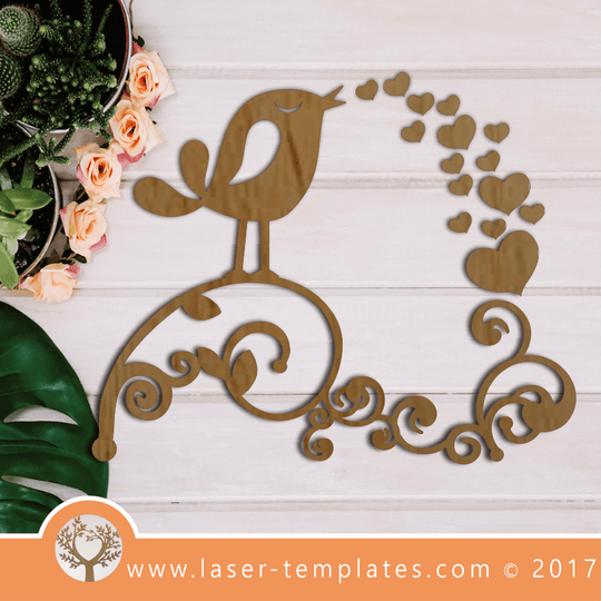 Laser Cut Template Birdie 2 Design, Download Laser Ready Vectors ...