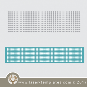 Border stencil dotted design, online template store, Buy vector patterns for laser cutting.
