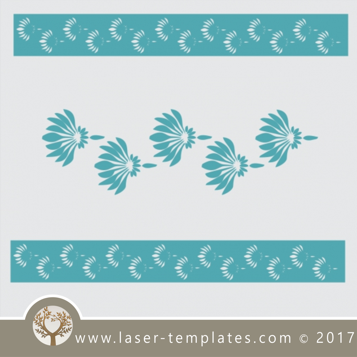 Border stencil pattern, online template store, buy vector