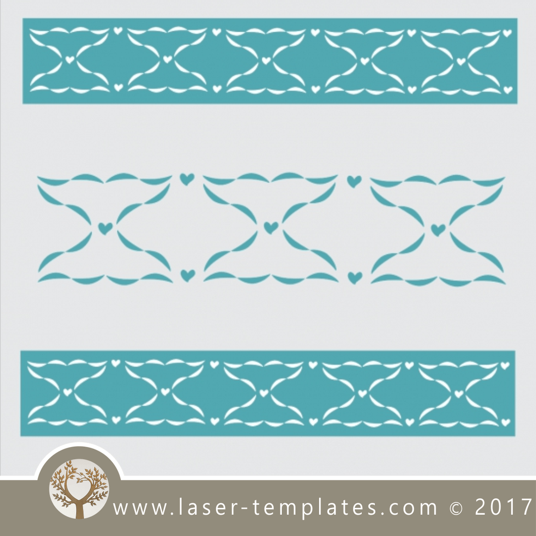 Border stencil string design, online template store, Buy vector ...