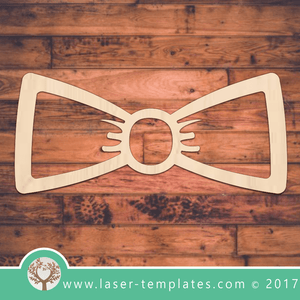 Bow Tie Laser Cut Template. Download Vector designs