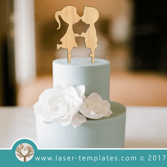 Boy and Girl Laser Cut Cake Topper Template, Download Vector Designs.
