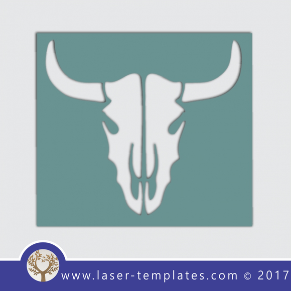 Bull template, online laser cut design store. Download Vector patterns.