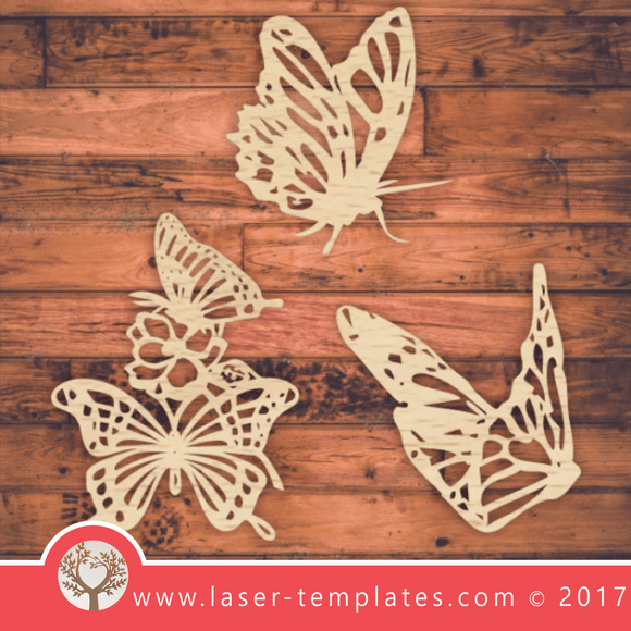 Butterfly template for laser cutting. Vector online store. Free designs. Butterflies2.