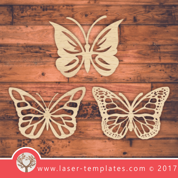 Butterfly template for laser cutting. Vector online store. Free designs. Free laser cut template, pattern every day. Butterfly 3.