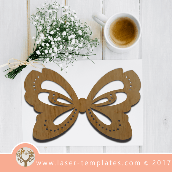 Laser Cut Butterfly 3 Template, Download Laser Ready Vector Designs.