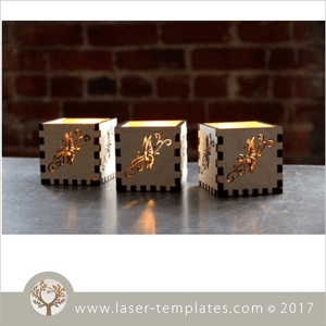 Butterfly candle holder template, laser design patterns download