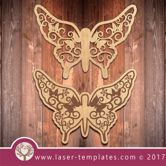 Laser Cut Butterfly Cut And Engrave Template, Download Vector Designs.