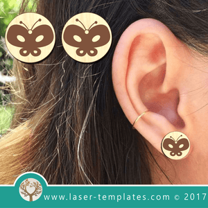 Laser Cut Butterfly Earrings Template, Download Vector Designs Online.