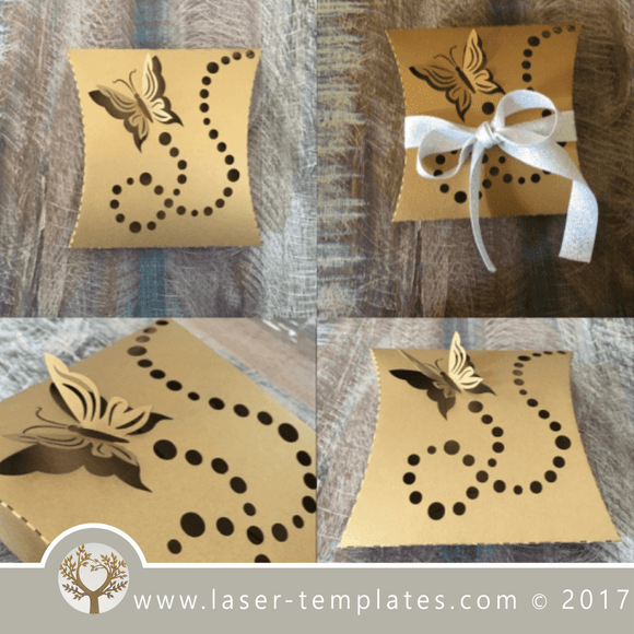 Laser cut wedding gift box template.